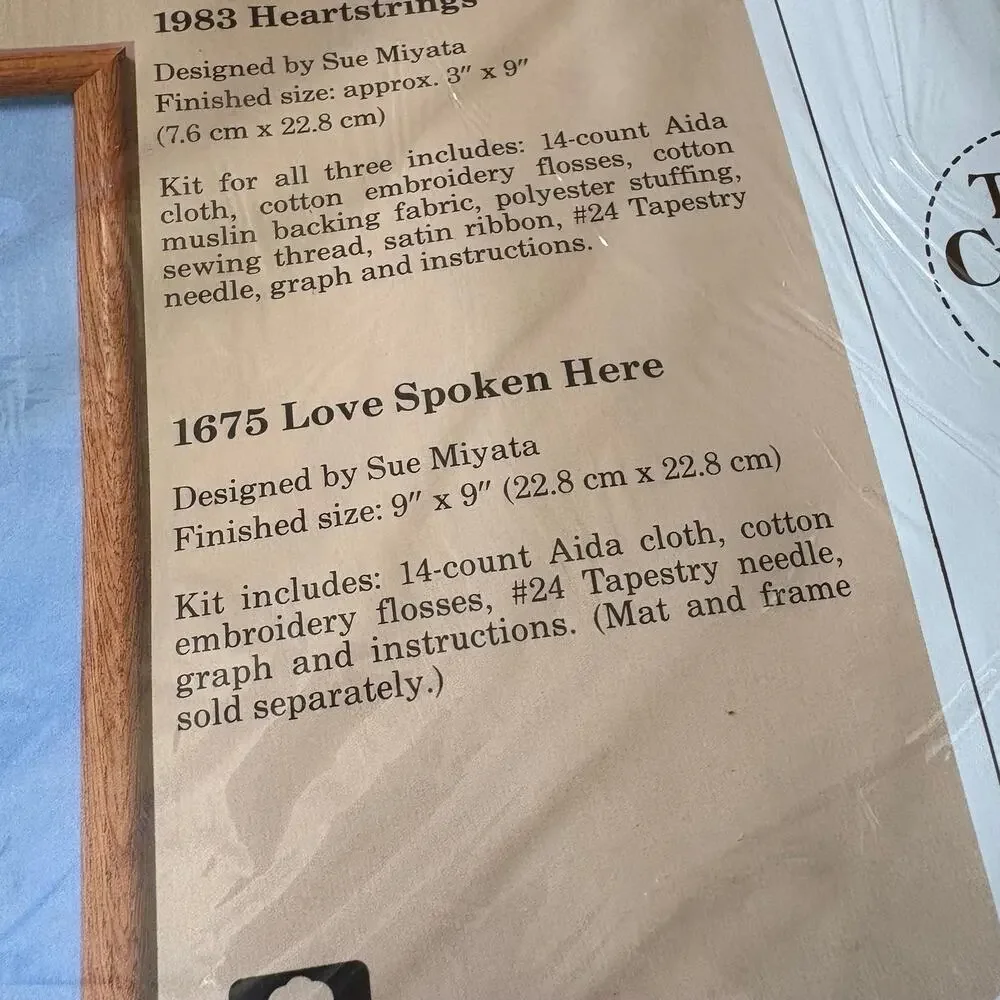 Love Spoken Here Vintage Counted Cross Stitch Kit by The Creative Circle - 1988